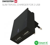 Swissten Premium Tīkla Lādētājs USB 3А / 15W Melns SW-3A15W-BK