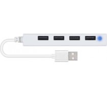 Speedlink USB sadalītājs Snappy Slim 4-port USB 2.0 Passive, balts (SL-140000-WE) SL-140000-WE