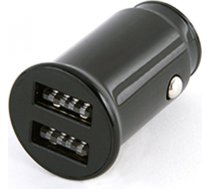 Platinet PLCR22B Mini Universāls DUAL USB 3.4A Fast Auto Lādētājs + Micro USB 1m vads Melns PLCR22B