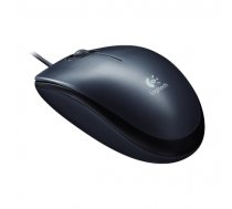 Logitech Mouse M100 Wired, No, Black, 910-005003