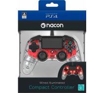 Nacon Compact Controller Wired - Illuminated Red (PS4) SLEH-00469