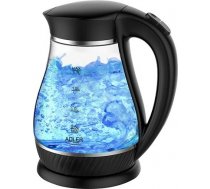 Adler Tējkanna AD 1274 Standard, Plastic, glass, Black/ transparent, 2200 W, 360° rotational base, 1.7 L AD 1274 BLACK