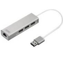 DIGITUS USB3.0 3-Port HUB&GLAN Adapter DA-70250-1