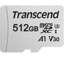 TRANSCEND 512GB microSD w/ adapter TS512GUSD300S-A