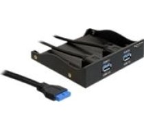 DELOCK Front Panel 3,5 2x USB 3.0 black 61896