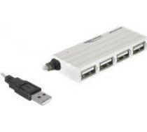 DELOCK HUB USB2.0 4 Port ext. ZSlimZ 87445
