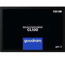 GOODRAM CL100 GEN. 3 120GB SSD, 2.5” 7mm, SATA 6 Gb/s, Read/Write: 500 / 360 MB/s SSDPR-CL100-120-G3
