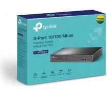 TP-LINK Switch TL-SF1008LP Unmanaged, Steel case, 10/100 Mbps (RJ-45) ports quantity 8, PoE+ ports quantity 4, Power supply type External TL-SF1008LP
