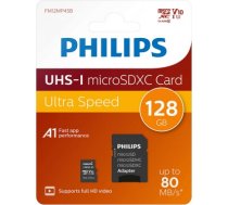 Philips Micro SDXC Card 128GB Class 10 UHS-I U1 + Adapter atmiņas karte FM12MP45B/00