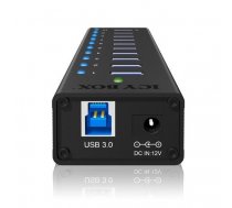 Raidsonic Icy Box 10 x Port USB 3.0 Hub with USB charge port, Black IB-AC6110