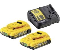 Dewalt XR Multi-voltāžas lādētājs (DCB115) + 2 XR Li-Ion akumulatori 18V 2.0Ah (DCB183) DCB115D2-QW