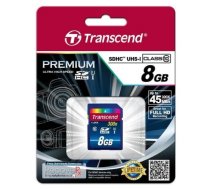 Transcend memory card SDHC 8GB Class10 UHS-I TS8GSDU1