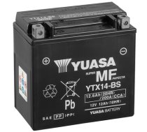 Yuasa YTX14-BS 12.6Ah 200A AGM(CP) Moto akumulators 150x87x145mm YTX14-BS