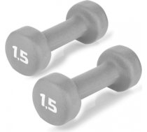 Spokey SHAPE IV Set of Vinyl Dumbbells, 2x1.5 kg, Grey 921562