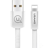 Usams SJ199 Universāls 2A Silikona Apple Lightning (MD818ZM/A) USB Datu un Uzlādes Kabelis 1.2m Balts SJ199IP02