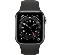 Apple Watch 6 GPS + Cellular 40mm Stainless Steel Sport Band, graphite/black (M06X3EL/A) M06X3EL/A