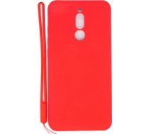 Evelatus Xiaomi Redmi 8 Soft Touch Silicone Case with Strap Red EXR8STSCWSR
