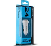 iMymax C24 Premium Auto Lādētājs 2 x USB 2.4A Balts C24WH
