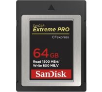 SanDisk Extreme PRO CFexpress Card Type B, SDCFE 64GB, 1500MB/s R, 800MB/s SDCFE-064G-GN4NN