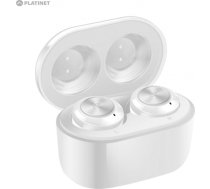Platinet PM1085W Sporta & Gym Super-Fit TWS Bluetooth 5.0 Stereo Auztiņas ar HD Mik. uzlādes maku Balta PM1085W
