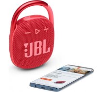 JBL ūdensizturīga portatīvā skanda ar karabīni, sarkans - JBLCLIP4RED JBLCLIP4RED
