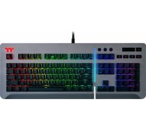 Thermaltake Gaming Keyboard Level 20 RGB Titanium Cherry MX Blue klaviatūra KB-LVT-BLSRUS-01 KB-LVT-BLSRUS-01