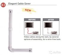 Barkan 83.S Elegant TV Wall Cable Cover - Silver (ir veikalā) 83.S