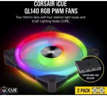 Corsair QL Series 140mm PWM Dual Fan Kit with Lighting Node CORE QL140 RGB CO-9050100-WW