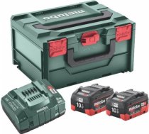 Metabo 2 x 10Ah LiHD + ASC 145+ MetaBOX215 685142000 Akumulatoru komplekts ar lādētāju un koferi 685142000&MET