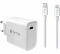 Devia Smart series PD quick charger suit (EU,18W) - White 2390023