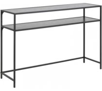 Sānu galds SEAFORD 120x35xH79cm, galda virsma: melns melamīns, ar pulvera pārklājumu pārklātas metāla kājas, rupji matēt AC87428