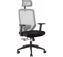 Biroja krēsls JOY 64x64xH115-125cm, sēdvieta: audums, atzveltne: tīklveida audums, krāsa: melns / pelēks 14503