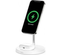 Belkin Pro MagSafe 2in1 Wireless Charging Stand + AC Power Adapter BOOST CHARGE White WIZ010VFWH