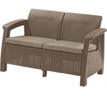 Keter Dārza dīvāns divvietīgs Corfu Love Seat bēšs 29197359587