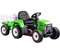 Liels elektriskais traktors ar piekabi, zaļš DPA0242-ZI