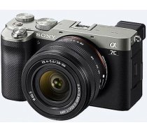 ILCE-7CL Sony Alpha A7C Full-frame Mirrorless Interchangeable Lens Camera with Sony FE 28-60mm F4-5.6 Zoom Lens, Silver ILCE7CLS.CEC