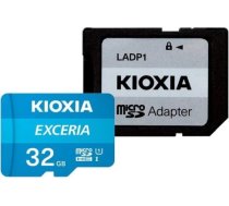 (Ir veikalā) Toshiba Kioxia MicroSD karte 32GB class 10 + adapter SD LMEX1L032GG2