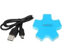 Omega OUH24SB USB Hubs 1 x 5 Sadalītājs Zils (Zvaigzne) OUH24SBL