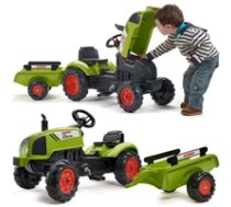 Pedāļu traktors ar piekabi - Claas Falk, zaļš