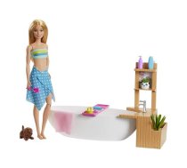Barbie Lelles un aksesuāri - Barbie Bathtub Playset lelle ar vannu GJN32, GJN32 Barbie® Bathtub Playset, Barbie Bathtub Playset lelle ar vannu