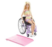 Barbie Lelles un aksesuāri - Barbie Fashionistas Doll Asst. Blonde Wheelchair HJT13 Lelle, 0194735094127, HJT13, Blonde Wheelchair Lelle