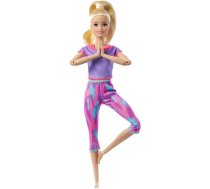 Barbie Lelles un aksesuāri - Barbie Made to Move Doll Blonde lelle GXF04, 0887961954951, GXF04, Barbie Made to Move Doll lelle