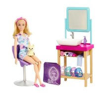 Barbie Lelles un aksesuāri - Barbie Sparkle Mask Spa Day Playset Spa salons HCM82, HCM82 Barbie® Sparkle Mask Spa Day Playset-Blonde, Barbie Sparkle Mask Spa Day Playset Spa salons