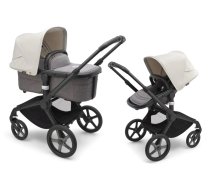 Bērnu rati 2in1 - Bugaboo Fox 5 Grey Melange Bērnu rati 2in1 Black Rāmis + Jumts Misty White, base 8717447143208 + canopy 8717447143758, Bugaboo Bērnu Ratiņi 2in1, Ratiņi 2in1, Rati Bugababoo Fox