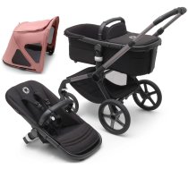 Bērnu rati 2in1 - Bugaboo Fox 5 Midnight black Bērnu rati 2in1 Grafīta rāmis + Jumts Breezy V2 Morning Pink, 8717447507369, base 8717447143178 + breezy canopy 8717447287124, Bugaboo Bērnu Ratiņi 2in1, Ratiņi 2in1, Rati Bugababoo Fox