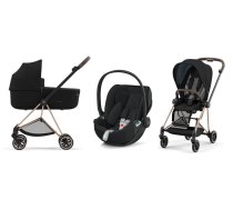 Bērnu rati 3in1 - Cybex Mios 3.0 + Cloud Z2 i-Size Deep Black + Rose gold frame Bērnu rati 3in1, Cybex Mios 3.0+Cloud Z2 I-Size, Cybex Mios 3in1