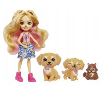 Barbie Lelles un aksesuāri - Enchantimals Gerika Golden Retriever & Family Lelle HHB85, HHB85, Gerika Golden Retriever & Family Lelle