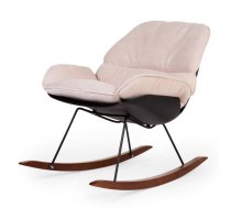 Šūpuļkrēsli māmiņai - Šūpuļkrēsls māmiņai CHILDHOME Rocking Lounge Black off white, 5420007162870, ROCKING LOUNGE CHAIR BLACK + OFF WHITE CHRLCHBOW, Šūpuļkrēsls māmiņai CHILDHOME