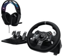 LOGITECH G920 Driving Force USB for Xbox Series X|S, Xbox One, and PC + G335 Black (991-000551)