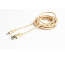 Gembird braided cotton micro USB cable 2.0, 1.8M, gold (CCB-MUSB2B-AMBM-6-G)
